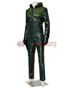 OneHeroSuits Green Arrow Cosplay Costume Oliver Queen Classic Green Hoodie