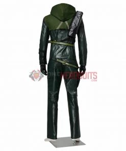 OneHeroSuits Green Arrow Cosplay Costume Oliver Queen Classic Green Hoodie