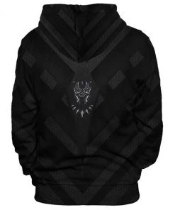 OneHeroSuits Black Panther Hoodies T Challa Printed Zip-Up Creative Printed Zip-Up Hooded Sweatshirt