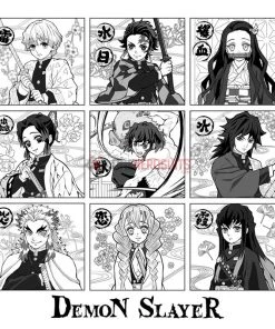 OneHeroSuits Demon Slayer Creative Print Anime T-shirt Nezuko/Tanjiro/Giyuu
