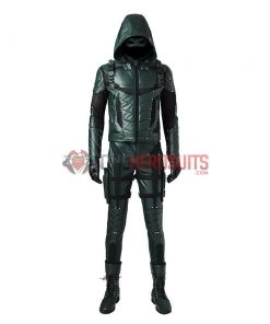 OneHeroSuits Costumes Green Arrow Oliver Queen Cosplay Costume Arrow Season 5 Suit