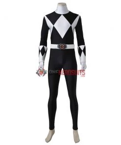 OneHeroSuits Black Ranger Cosplay Costumes Mighty Morphin Power Rangers Cosplay Suit