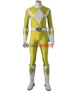 OneHeroSuits Costumes Yellow Ranger Male Cosplay Boots Mighty Morphin Power Rangers Cosplay Shoes