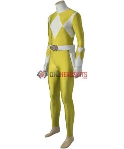 OneHeroSuits Yellow Ranger Male Cosplay Costumes Mighty Morphin Power Rangers Cosplay Suit