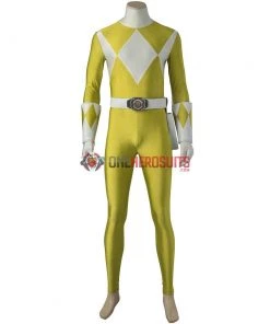 OneHeroSuits Yellow Ranger Male Cosplay Costumes Mighty Morphin Power Rangers Cosplay Suit