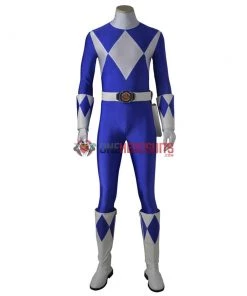 OneHeroSuits Blue Ranger Cosplay Boots Mighty Morphin Power Rangers Cosplay Shoes