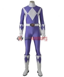 OneHeroSuits Expert-level Cosplay Bodysuit & Zentai Purple Power Ranger Cosplay Suit Mighty Morphin Power Rangers Suit