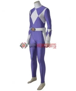 OneHeroSuits Expert-level Cosplay Bodysuit & Zentai Purple Power Ranger Cosplay Suit Mighty Morphin Power Rangers Suit