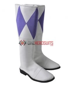 OneHeroSuits Purple Power Ranger Cosplay Boots Mighty Morphin Power Rangers Shoes Costumes