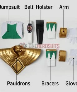 1herosuits Tommy Oliver Cosplay Costume Green Ranger Spandex Cosplay Suit Costumes