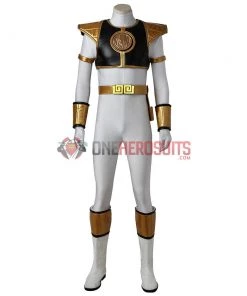 OneHeroSuits White Ranger Cosplay Costume Mighty Morphin Power Rangers Suit