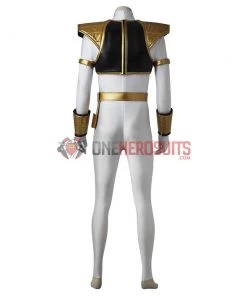 OneHeroSuits White Ranger Cosplay Costume Mighty Morphin Power Rangers Suit