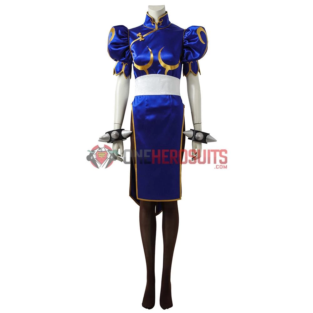 OneHeroSuits Chun Li Cosplay Costume Chinese Kung Fu Dress Up Street Fighter Suit 3 OneHeroSuits Chun Li Cosplay Costume Chinese Kung Fu Dress Up Street Fighter Suit