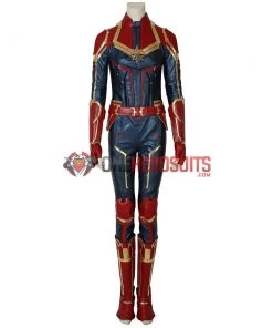 OneHeroSuits Costumes Carol Danvers Cosplay Costume Captain Marvel Dark Color Red Cosplay Suit