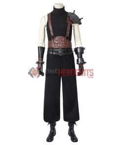 OneHeroSuits Cloud Strife Black Cosplay Boots FFVII Remake Cosplay Shoes