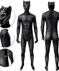 OneHeroSuits Expert-level Cosplay Bodysuit & Zentai Black Panther Cosplay Suit Spandex Black Panther Costume Detail Printed