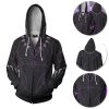 OneHeroSuits Black Panther Hoodies T Challa Printed Zip-Up Creative Printed Zip-Up Hooded Sweatshirt