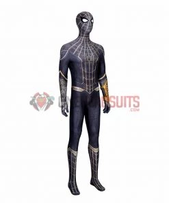 OneHeroSuits Spiderman 3 Cosplay Costumes Spiderman No Way Home Black Gold Suits