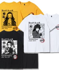 OneHeroSuits Demon Slayer Creative Print Anime T-shirt Nezuko/Tanjiro/Giyuu