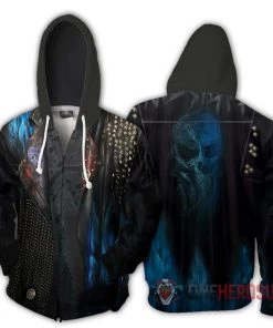 OneHeroSuits Descendants Hades Hoodies Creative Printed Zip-Up Hooded Sweatshirt Cozy Hoodies
