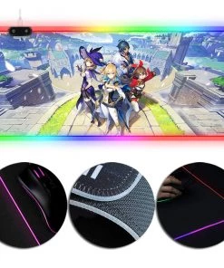 OneHeroSuits Genshin Impact Mouse Pad Characters Printed RGB Gaming Mouse Pad XL