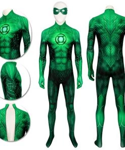 OneHeroSuits Expert-level Cosplay Bodysuit & Zentai Green Lantern Hal Jordan Cosplay Costume Detail Printed Suit