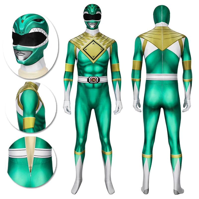 OneHeroSuits Expert-level Cosplay Bodysuit & Zentai Green Power Ranger Cosplay Suit Power Rangers Green Spandex Costume 1 OneHeroSuits Expert-level Cosplay Bodysuit & Zentai Green Power Ranger Cosplay Suit Power Rangers Green Spandex Costume