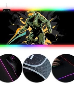 OneHeroSuits Halo Infinite Printed Mouse Pad Creative RGB Mouse Pad Full Desktop