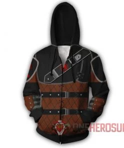 OneHeroSuits How To Train Your Dragon 3 Hoodies Creative Printed Zip-Up Hooded Sweatshirt