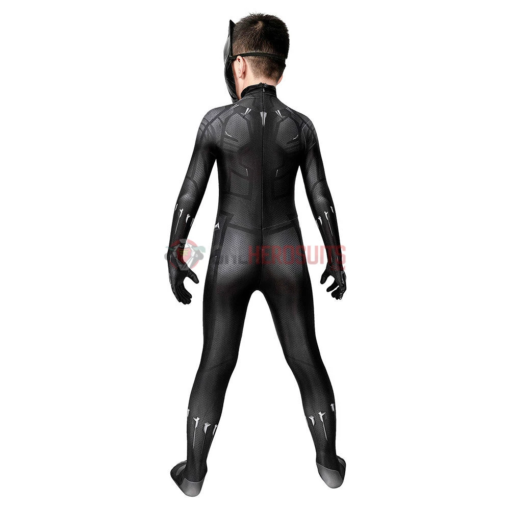 OneHeroSuits Expert-level Cosplay Bodysuit & Zentai Christmas Gifts For Kids Black Panther Cosplay Costume Children Black Panther BodySuit 4 OneHeroSuits Expert-level Cosplay Bodysuit & Zentai Christmas Gifts For Kids Black Panther Cosplay Costume Children Black Panther BodySuit