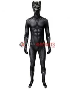 OneHeroSuits Expert-level Cosplay Bodysuit & Zentai Black Panther Cosplay Suit Spandex Black Panther Costume Detail Printed