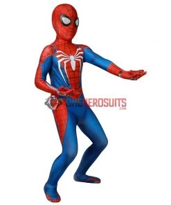 OneHeroSuits Kids Spider-man PS4 Advanced Suit Spiderman Children Cosplay Jumpsuit