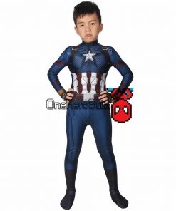 OneHeroSuits Christmas Gifts For Kids Captain America Endgame Cosplay Costume Children Spandex Cosplay Suit