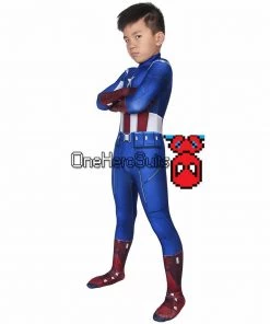 OneHeroSuits Christmas Gifts For Kids Captain America Classic Cosplay Costume Children Superhero Suits