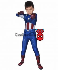 OneHeroSuits Christmas Gifts For Kids Captain America Classic Cosplay Costume Children Superhero Suits