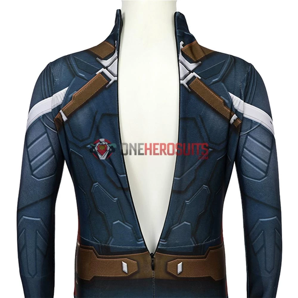 OneHeroSuits Captain America Suits For Kids Detail Printed Cosplay Costume For Halloween 13 OneHeroSuits Captain America Suits For Kids Detail Printed Cosplay Costume For Halloween