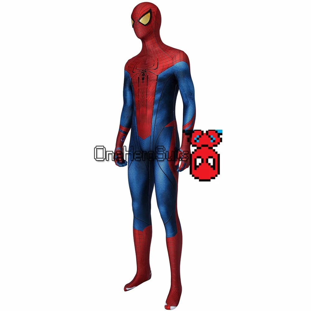 OneHeroSuits The Amazing Spider-Man Cosplay Costume Peter Parker HD Printed Zentai Zentai/Jumpsuit 3 OneHeroSuits The Amazing Spider-Man Cosplay Costume Peter Parker HD Printed Zentai Zentai/Jumpsuit