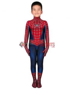 OneHeroSuits Kids Spider-man Cosplay Suit Spandex Tobey Maguire Suit Printed Edition