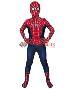 OneHeroSuits Kids Spider-man Cosplay Suit Spandex Tobey Maguire Suit Printed Edition