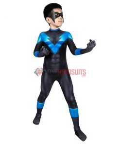 OneHeroSuits Expert-level Cosplay Bodysuit & Zentai Kids Nightwing Cosplay Suit Creative Gifts For Children