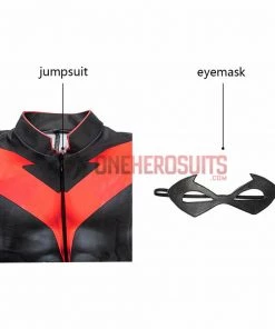 OneHeroSuits Gifts For Kids Nightwing Cosplay Suit Children Teen Titans Cosplay Red Bodysuit Kids Cosplay