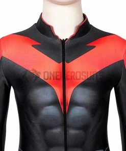 OneHeroSuits Gifts For Kids Nightwing Cosplay Suit Children Teen Titans Cosplay Red Bodysuit Kids Cosplay