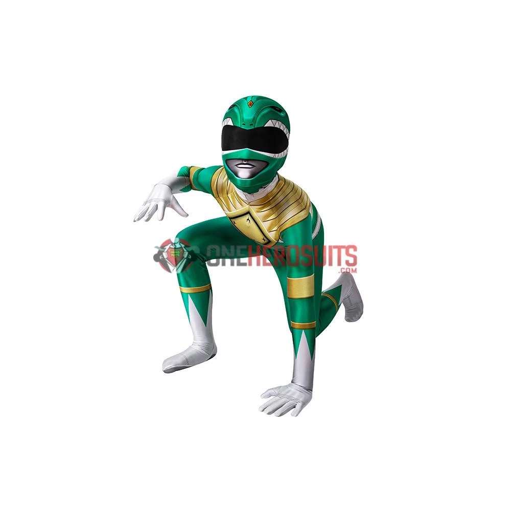 OneHeroSuits Kids Green Power Ranger Cosplay Suit Expert-level Cosplay Bodysuit & Zentai 13 OneHeroSuits Kids Green Power Ranger Cosplay Suit Expert-level Cosplay Bodysuit & Zentai