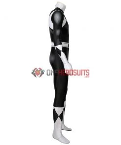 OneHeroSuits Black Power Rangers Suit Power Ranger Black Spandex Cosplay Costume