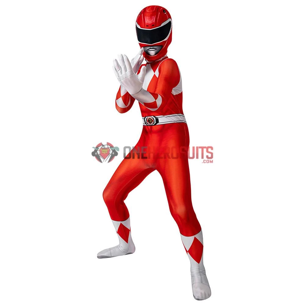 OneHeroSuits Kids Red Power Ranger Cosplay Suit Christmas Gifts For Children Expert-level Cosplay Bodysuit & Zentai 11 OneHeroSuits Kids Red Power Ranger Cosplay Suit Christmas Gifts For Children Expert-level Cosplay Bodysuit & Zentai