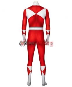 OneHeroSuits Red Power Ranger Cosplay Suit Classic Red Spandex Power Rangers Costumes Expert-level Cosplay Bodysuit & Zentai