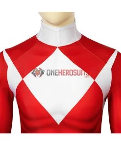 OneHeroSuits Red Power Ranger Cosplay Suit Classic Red Spandex Power Rangers Costumes Expert-level Cosplay Bodysuit & Zentai