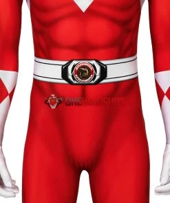 OneHeroSuits Red Power Ranger Cosplay Suit Classic Red Spandex Power Rangers Costumes Expert-level Cosplay Bodysuit & Zentai