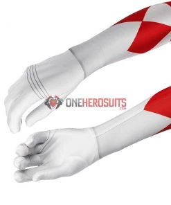 OneHeroSuits Red Power Ranger Cosplay Suit Classic Red Spandex Power Rangers Costumes Expert-level Cosplay Bodysuit & Zentai
