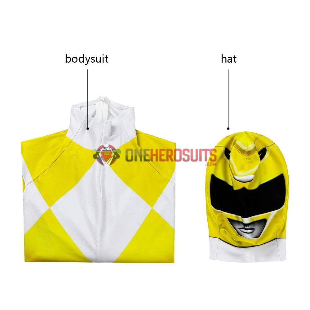 OneHeroSuits Yellow Power Ranger Suit Spandex Power Rangers Costumes Printed Edition Expert-level Cosplay Bodysuit & Zentai 17 OneHeroSuits Yellow Power Ranger Suit Spandex Power Rangers Costumes Printed Edition Expert-level Cosplay Bodysuit & Zentai
